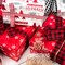Reversible Christmas Wrapping Paper Roll - Mini Roll - 17 Inch x 33 Feet - Red White Reindeer and Snowflake Wrapping Paper for Christmas, Holiday, Party